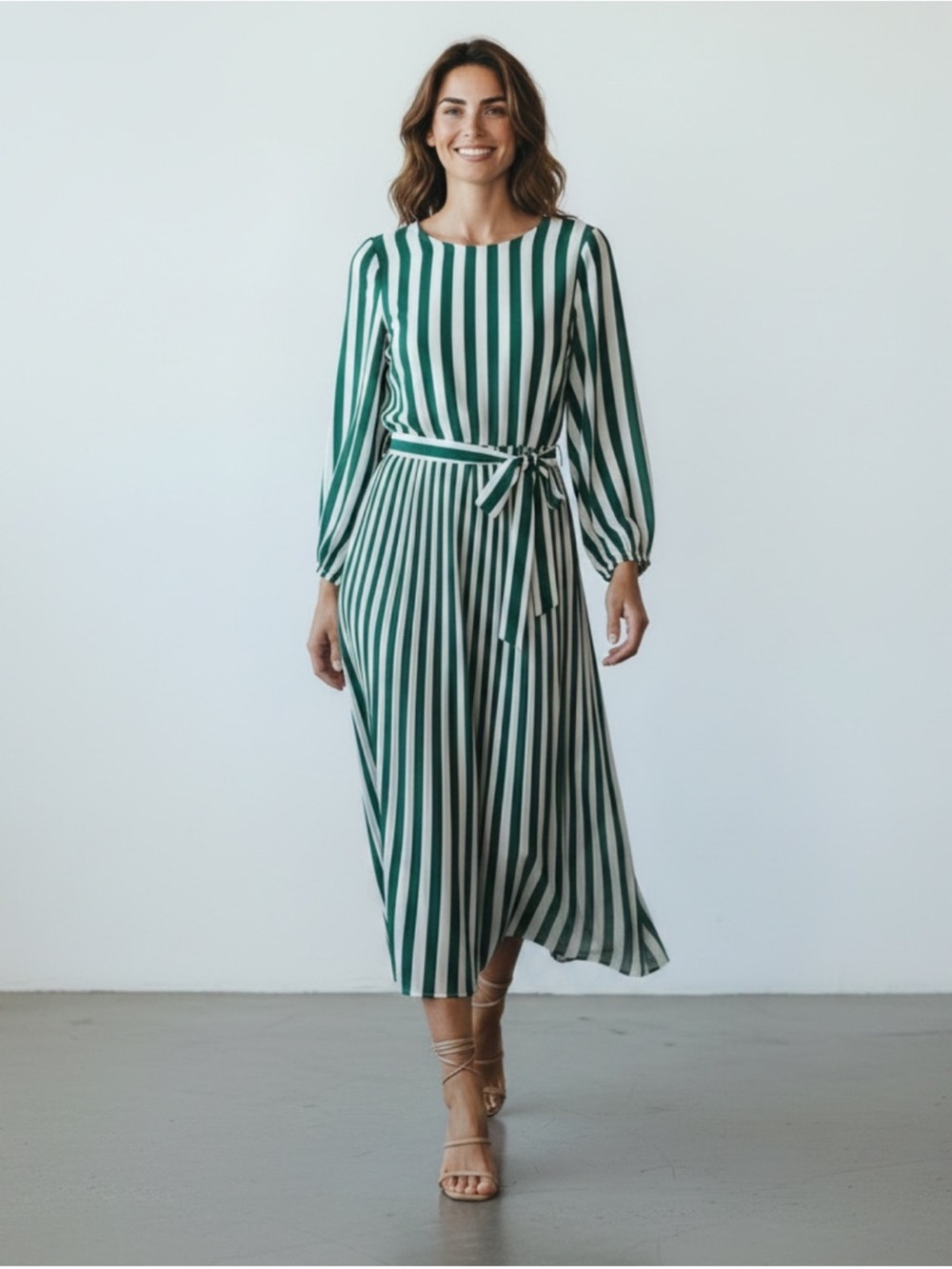 AYR The Who’s She Dress in Green and White